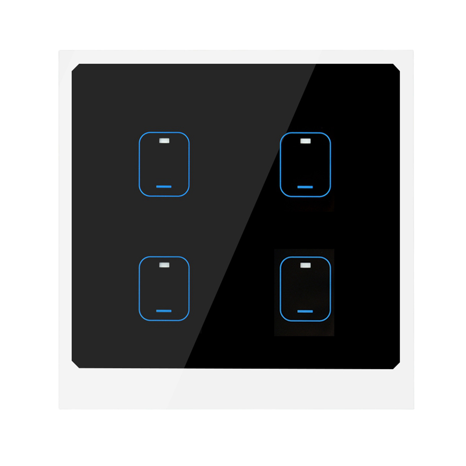 Intelligenter 4-tasten-wlan-touchschalter, Sprachsteuerung Per App, 90–250-v-eu-stecker