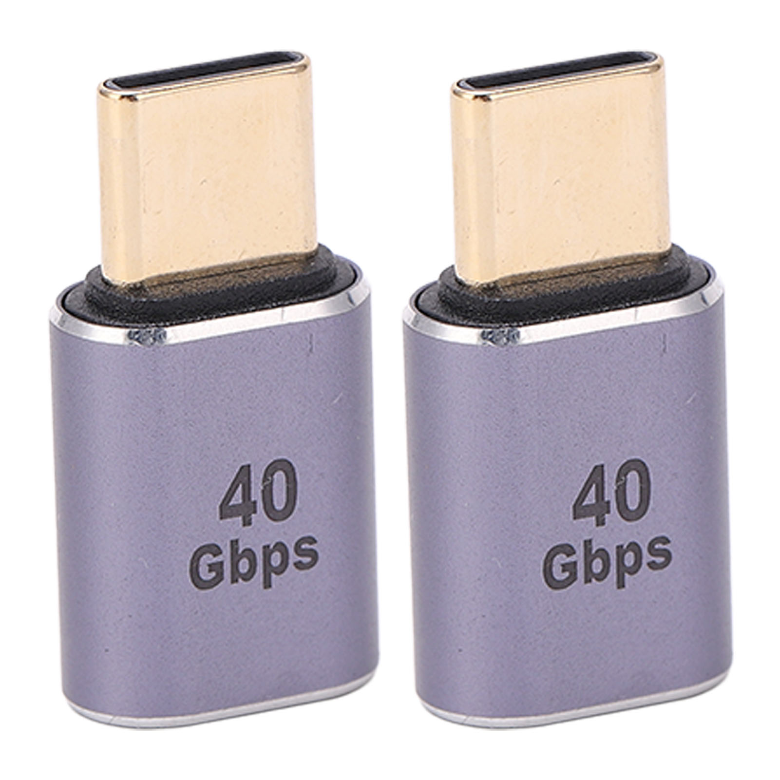 Packung Mit 2 Mini-usb-c-adaptern (40 Gbit/s), Gerades Gehäuse Aus Aluminiumlegierung, Usb-c-stecker Auf Usb-c-buchse Für Laptop Und Smartphone.