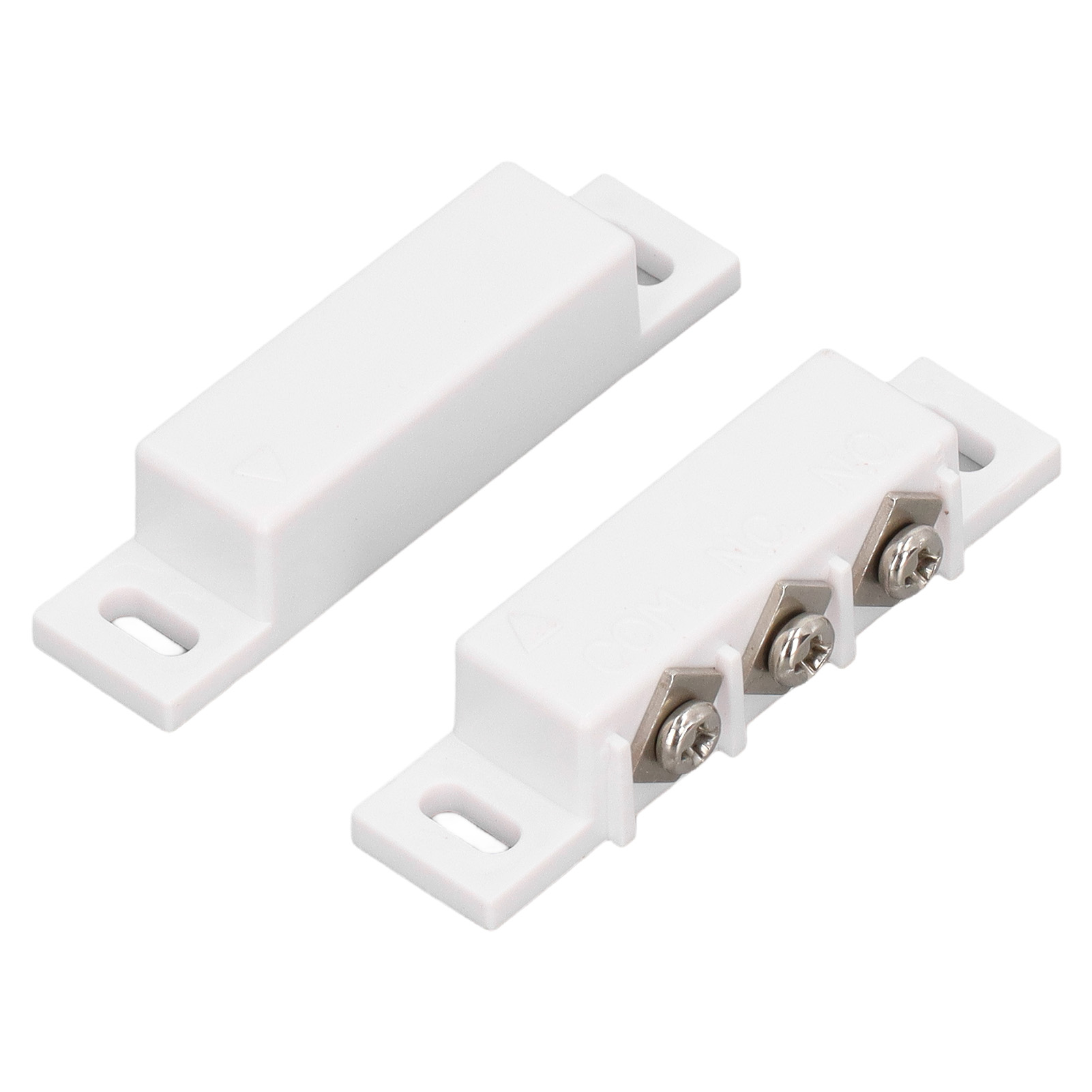 Set Aus 2 Magnetschaltern Mit Flexiblen Reed-kontakten, Normalerweise Offen Oder Geschlossen, Für Tür Oder Wand.