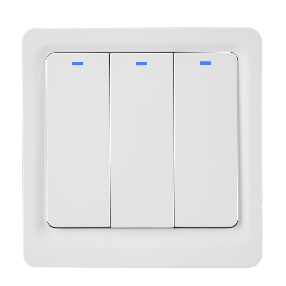Intelligenter, Wandmontierter Wlan-touchschalter, Kompatibel Mit Google Home Sprachsteuerung (eu 100-250v)