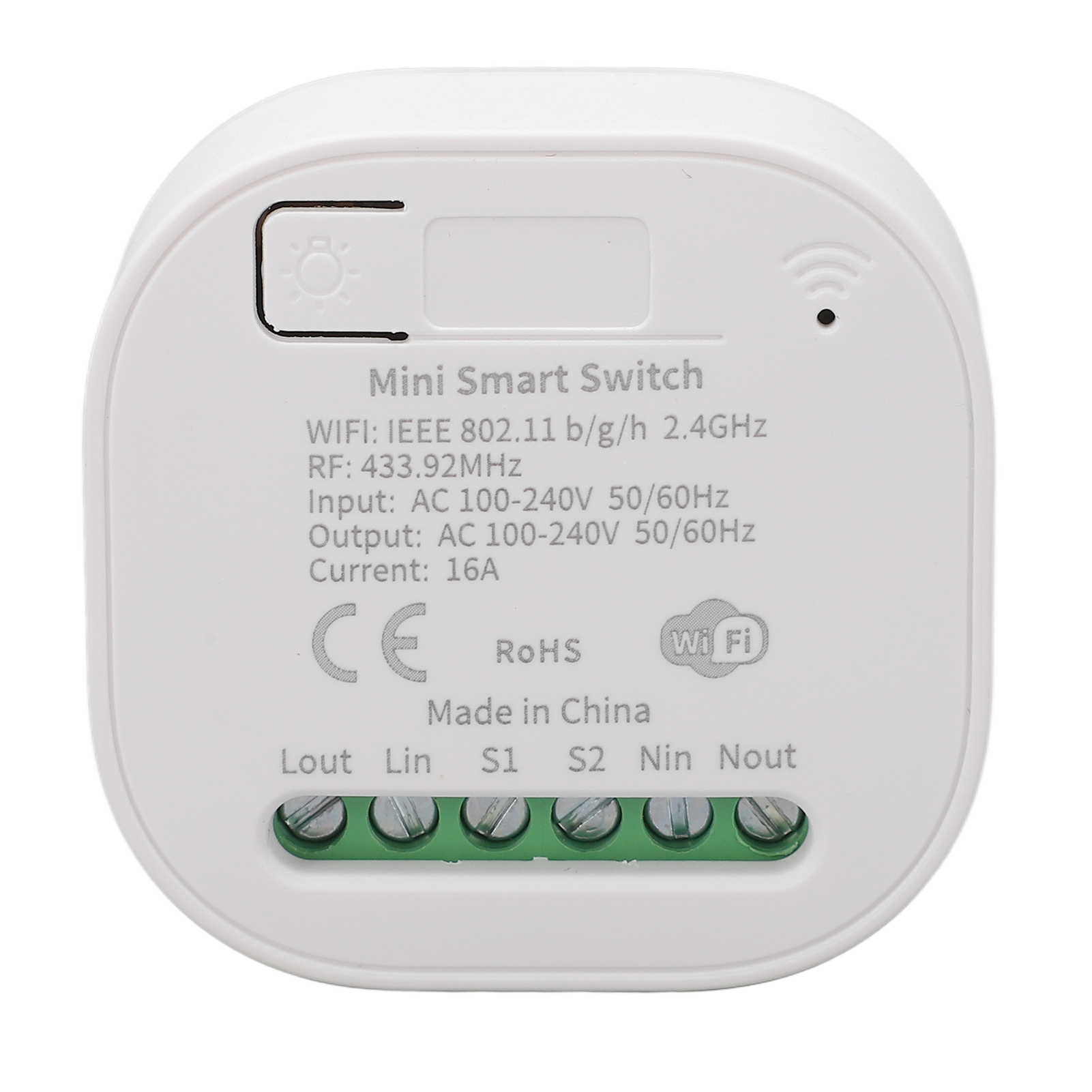 Mini-smart-schaltmodul Mit App, Sprachfernbedienung, Feuerfest Für Tuya Für Zuhause Und Büro Ac100-240v (rf (433,92 Mhz) Wifi (ieee802.11b G/n 2,4 Ghz) 16 A)