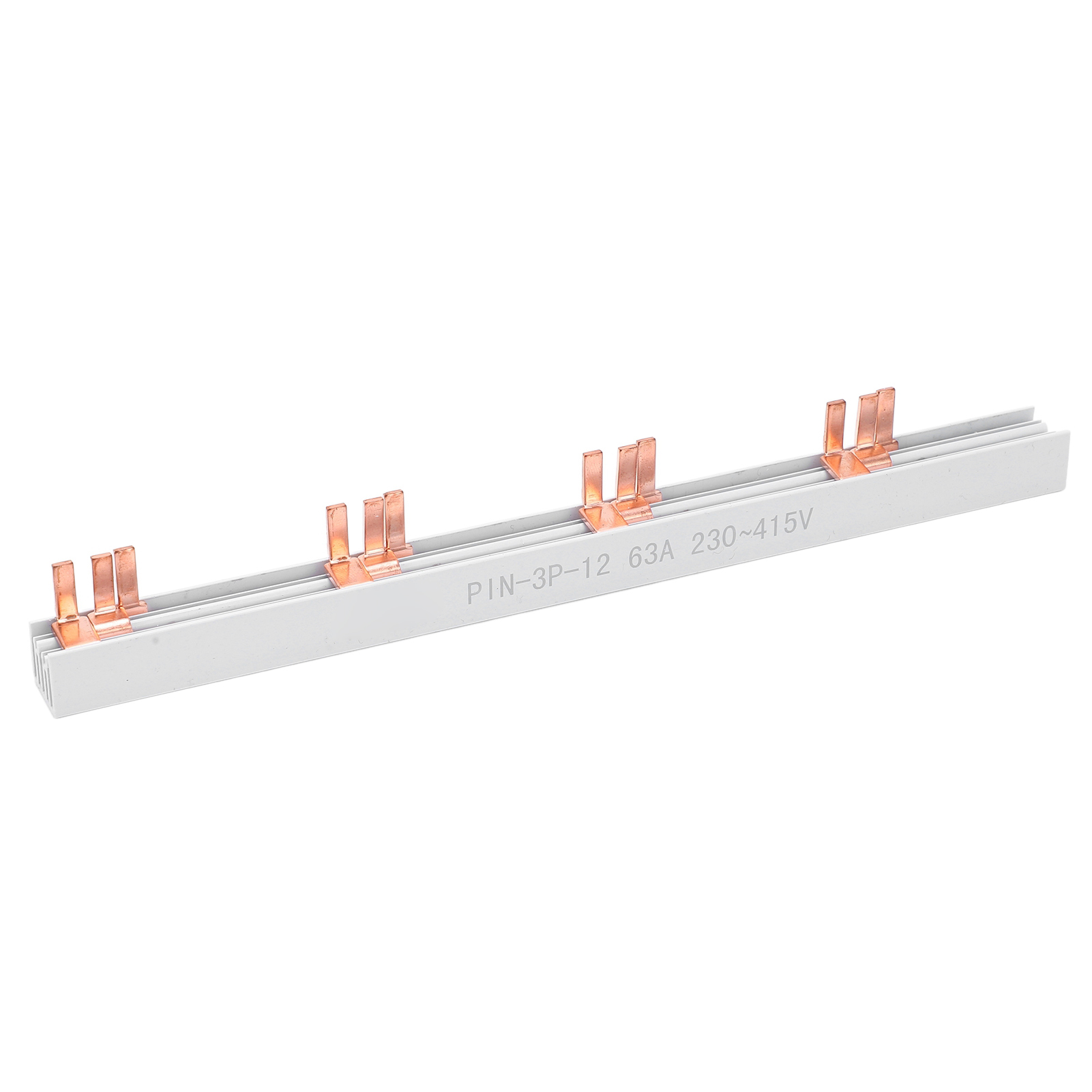 Dreiphasige Kupfersammelschiene 12-fach 63 A, 12 Leiter, 63 A, Pvc, Gute Leitfähigkeit, Für 230-415 V Leitungsschutzschalter-verteilerkasten.