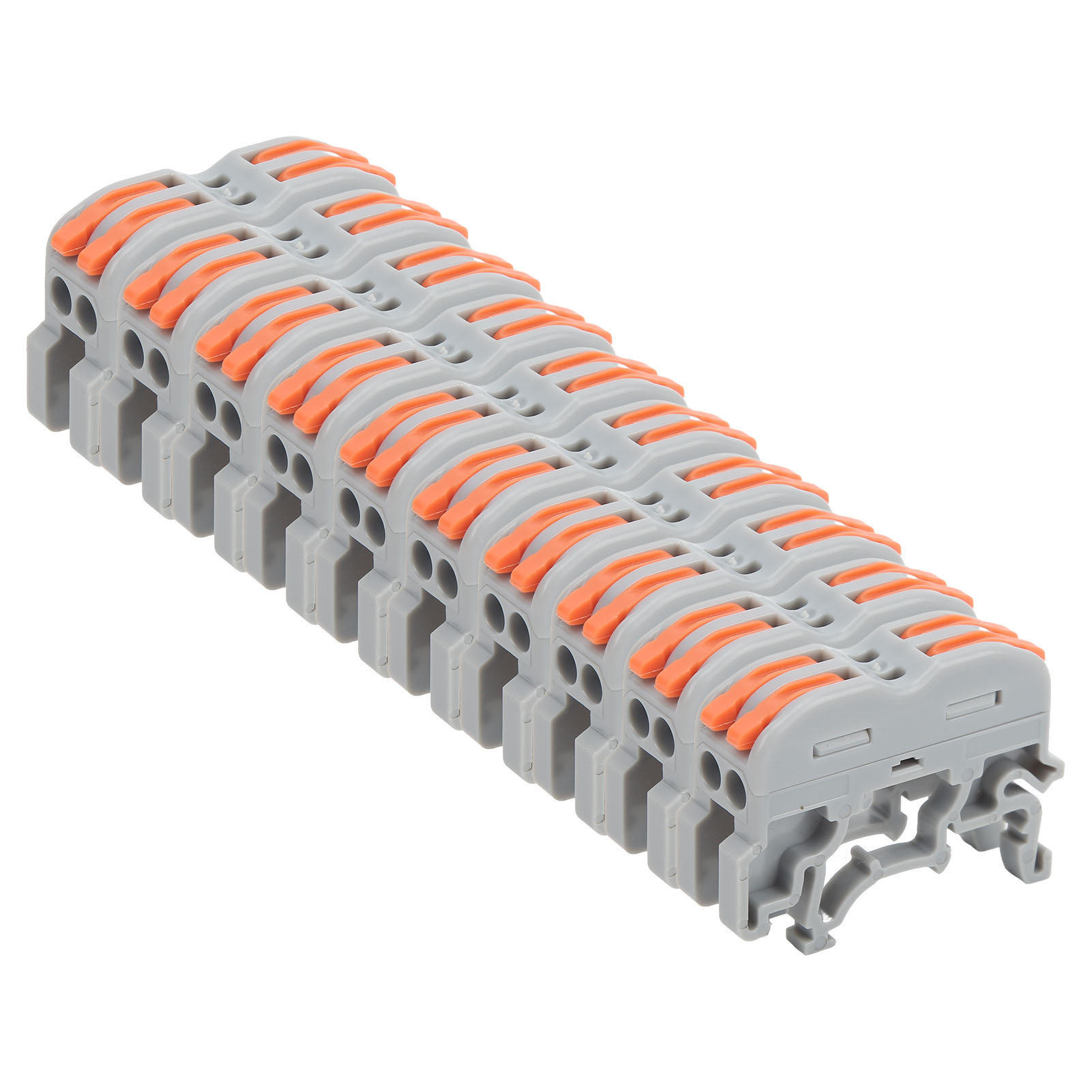 Hebelbetätigter Kabelverbinder Für Din-schiene, Kabelspleißverbinder, Elektrischer Kabelanschluss Für Inline-schaltungen, 2 Eingänge, 2 Ausgänge
