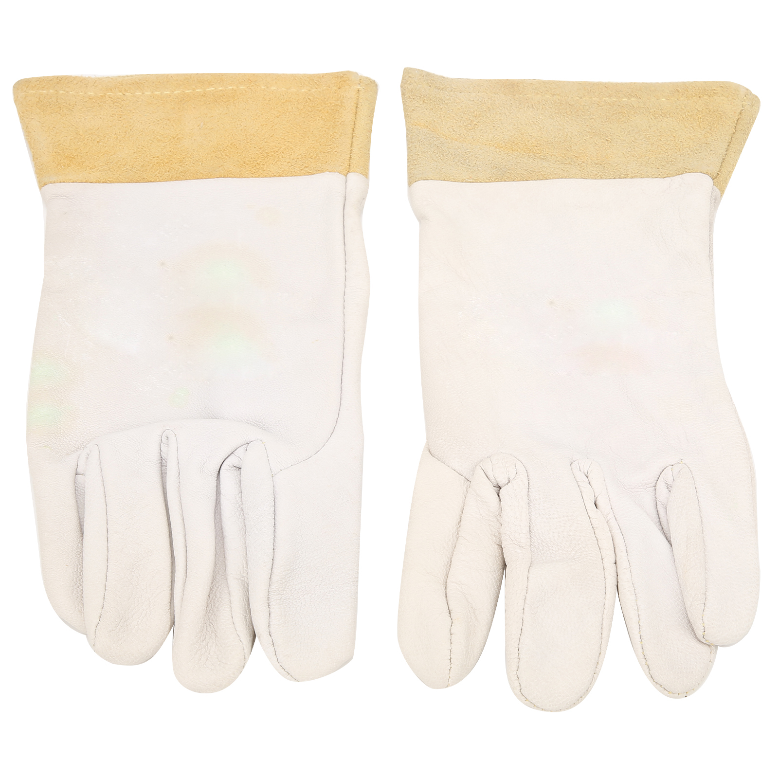 Paar Weiche Und Bequeme Wig-schweißhandschuhe Aus Lammfell Für Optimalen Handschutz. Länge: 26 Cm, Breite: 11 Cm.