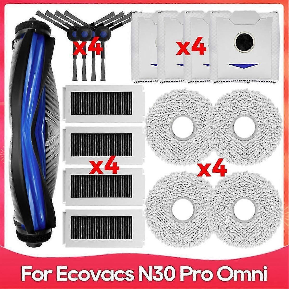 Ersatzteile Für Ecovacs Debot N30 Omni / N30 Pro Omni Staubsauger: Hauptseitenbürste, Hepa-filter, Reinigungstuch (wie Abgebildet).