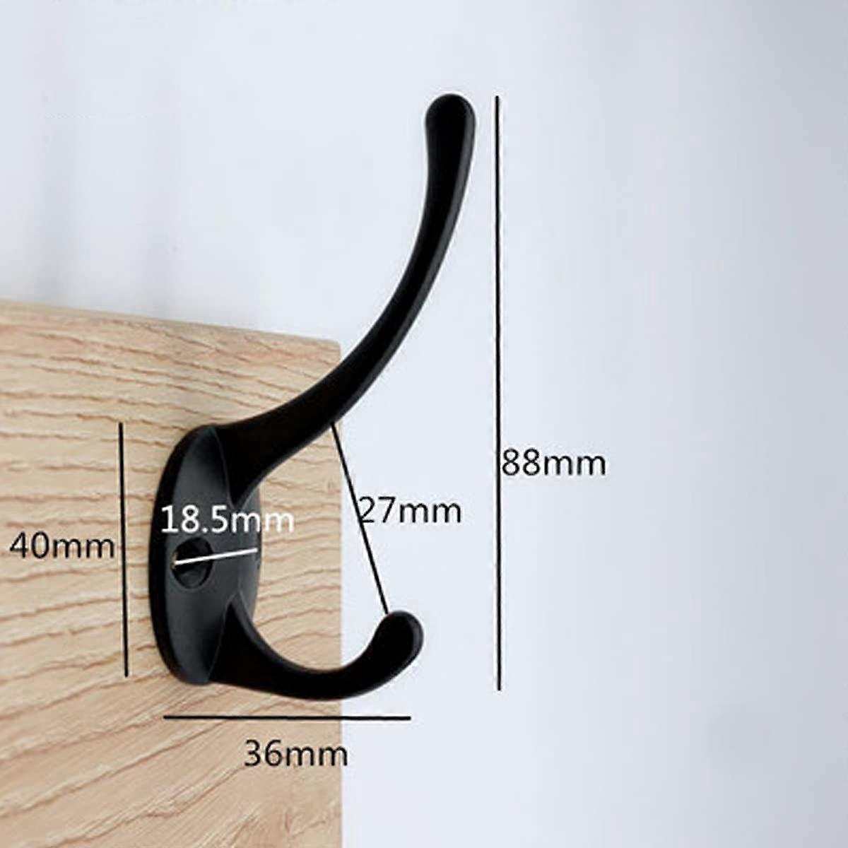 36 Mm Wandgarderobe Aus Zinklegierung Mit Zwei Wandhaken Für Handtücher, Kleidung Und Badaccessoires