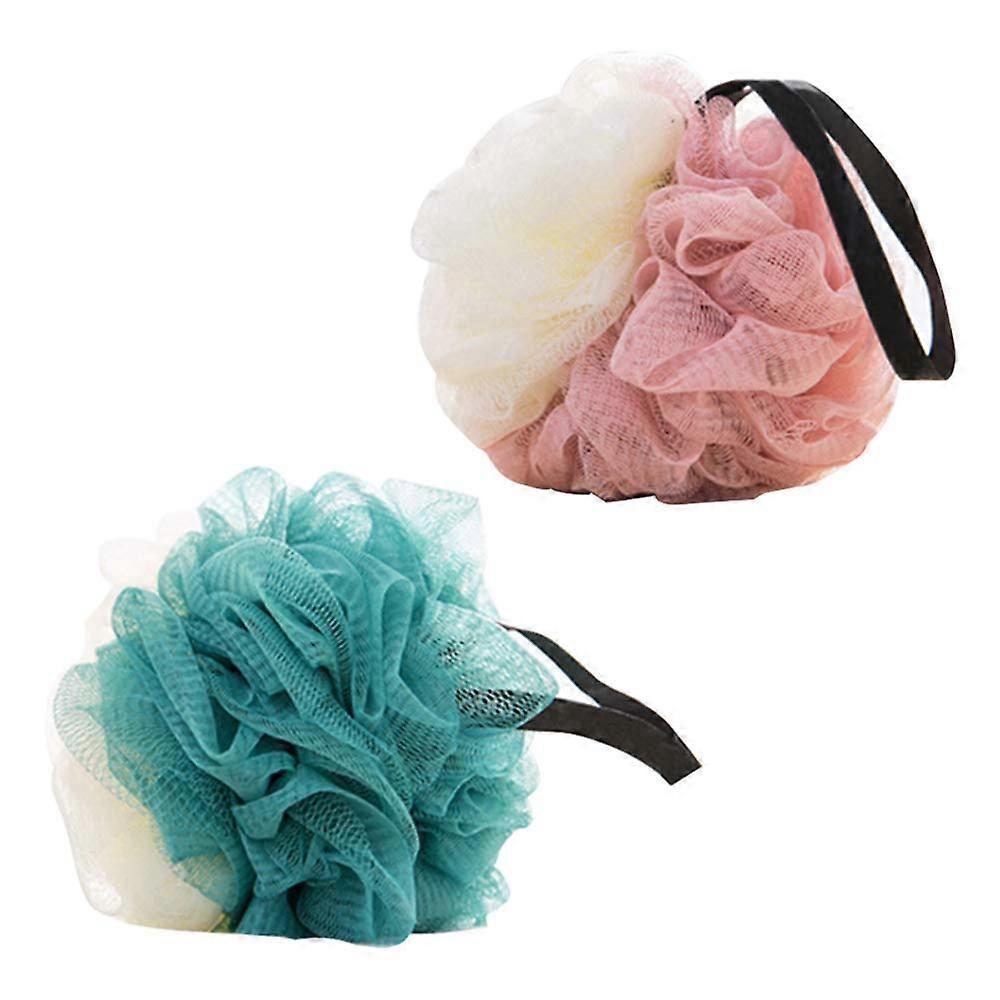 Set Mit 2 Peeling-duschschwämmen Aus Luffa, Weichem Netzschwamm Und Badeball Für Körper Und Rücken