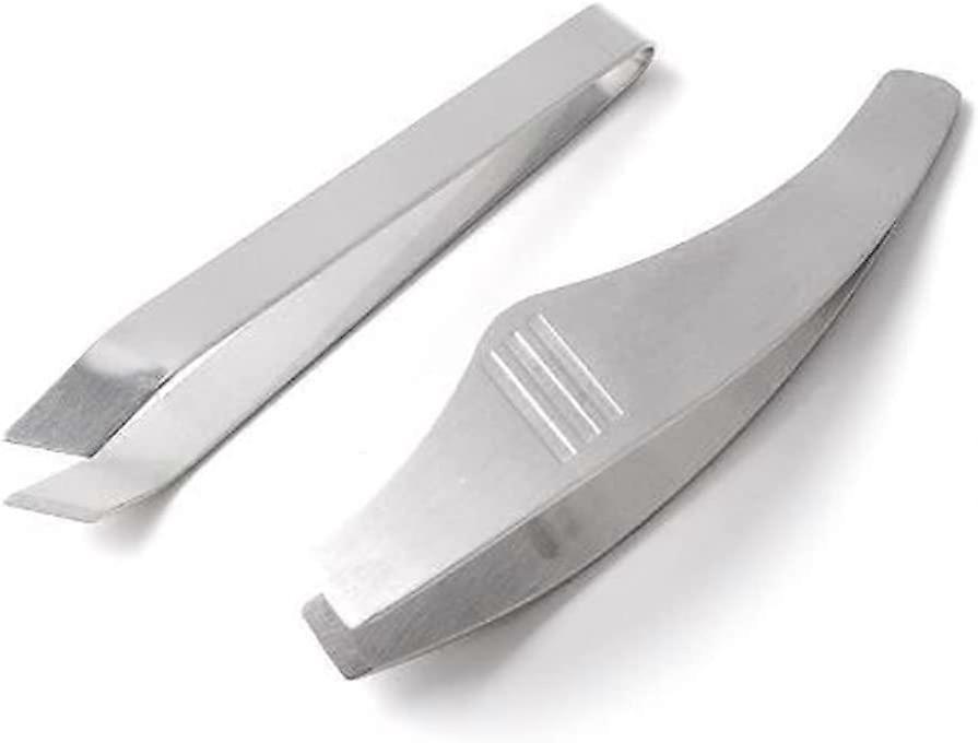 Fischgrätenpinzette (2er-set), Edelstahlpinzette, Schräge Pinzette, Fischpinzette, Pinzette Für Enten-, Hühner- Und Schweinehaare, Küchenpinzette