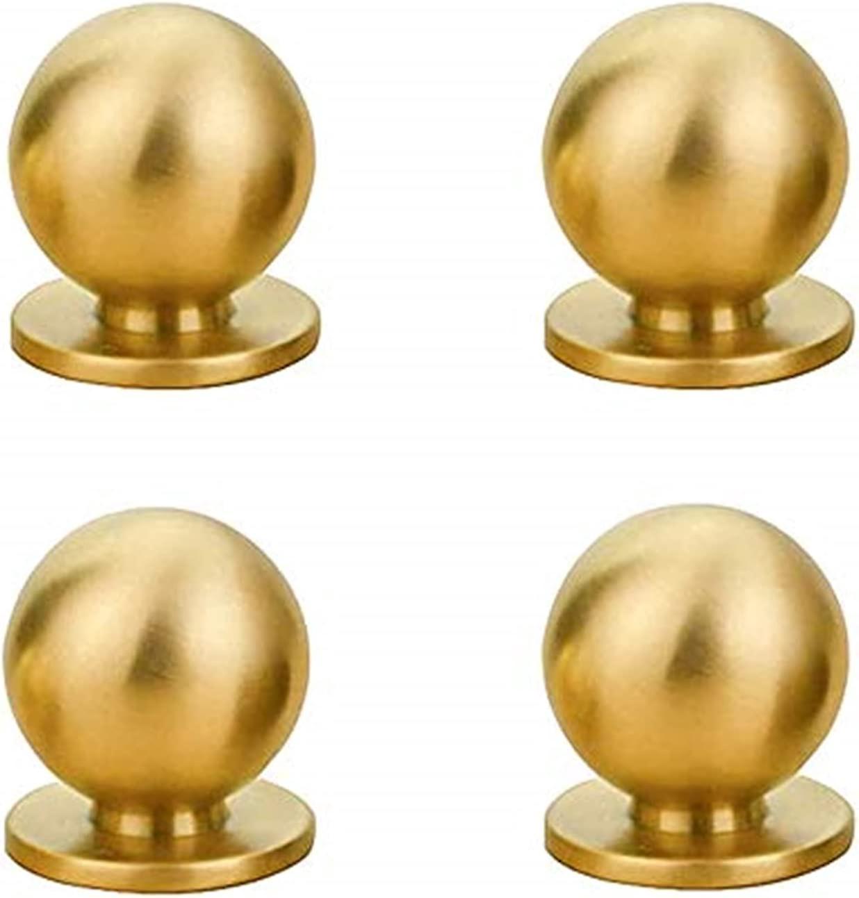 Kugelförmige Möbelknöpfe Aus Messing, Kugelförmige Griffe Aus Gebürstetem Gold, Küchenbeschläge Aus Messing, Schubladengriffe, Kommodengriffe