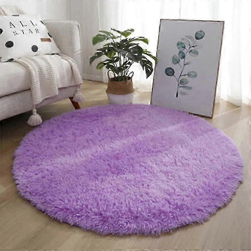 Runder, Weicher, Weißer Teppich Für Wohnzimmer, Schlafzimmer, Kinderzimmer, Lounge, Dicker Flor – 60 X 60 Cm – Kaffeefarbe