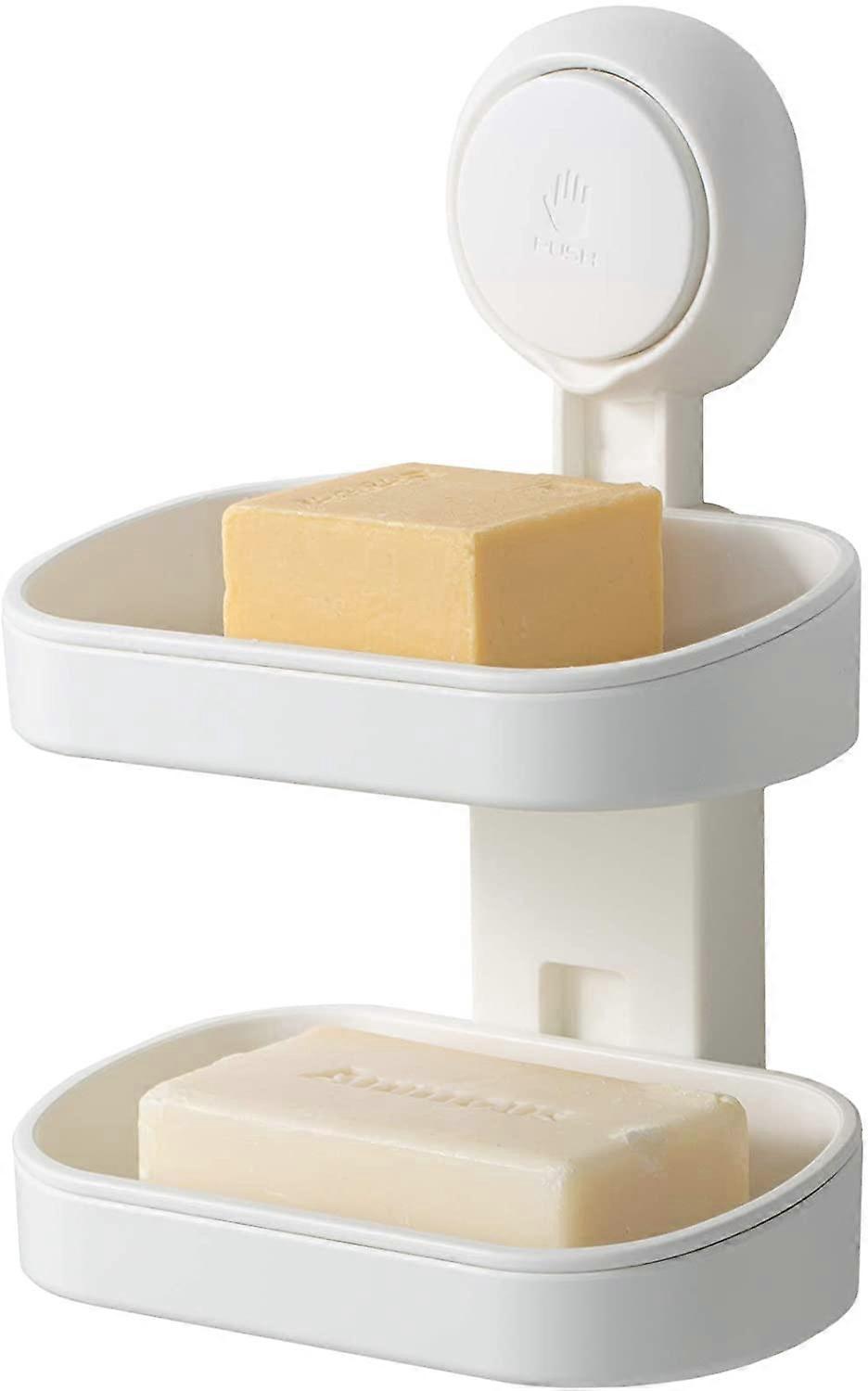 Abnehmbare Seifenschale Mit Saugnapf, Kein Bohren Erforderlich, Für Badezimmer Und Dusche Mit Hohem Wasserdruck.