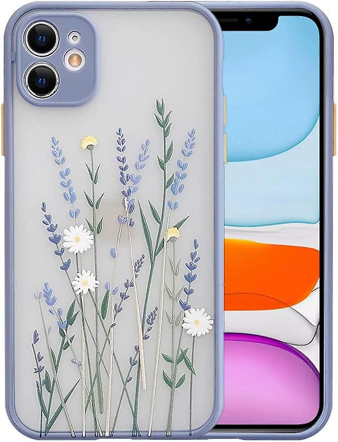 Transparente Schutzhülle Mit Blumenmuster, Kompatibel Mit Iphone 11, Matte Oberfläche