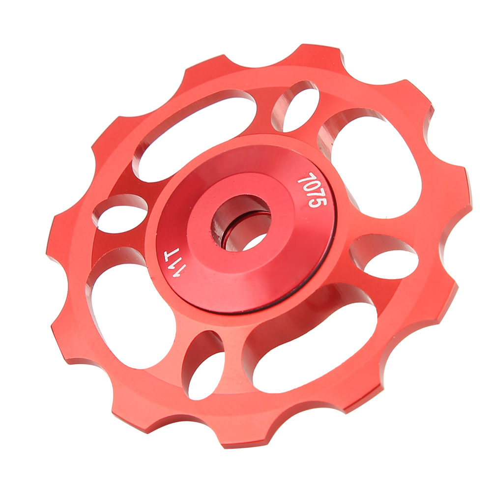 Cnc-gefräste Schaltröllchen Aus Aluminiumlegierung Mit Keramiklager Für Mountainbikes, Rot, 11 Zähne