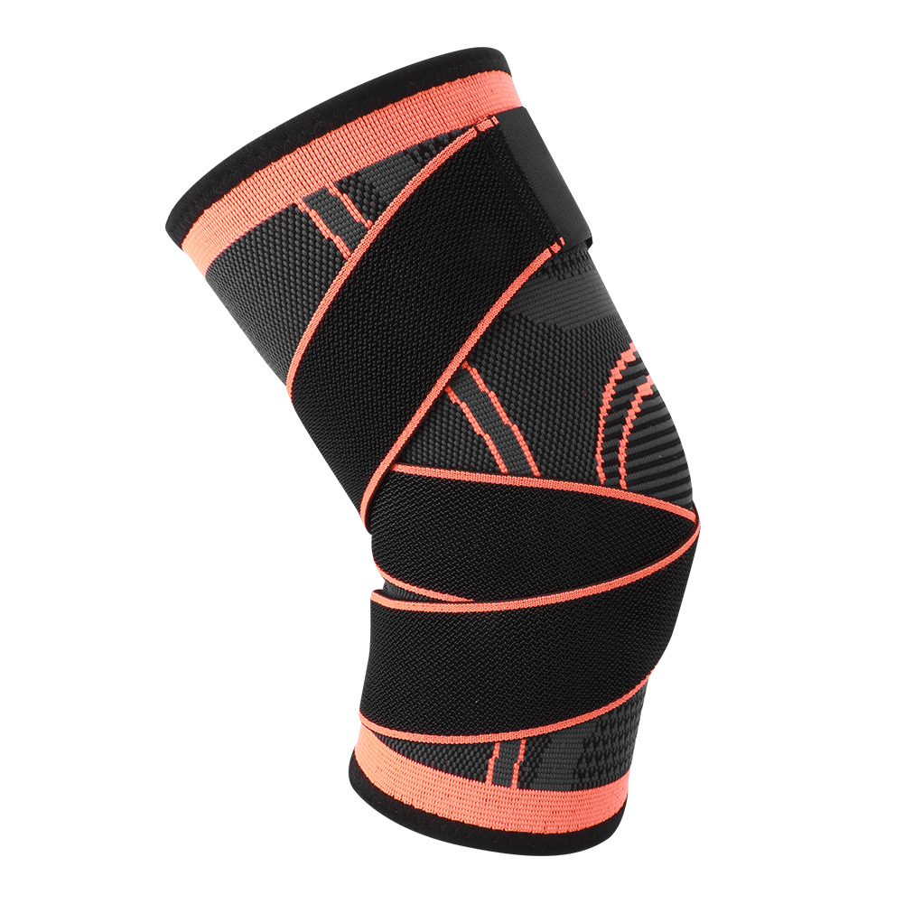 Gestrickte Sport-kniebandage Mit Kompression, Rutschfeste Elastische Stützbandage, Knieschutz, Größe M