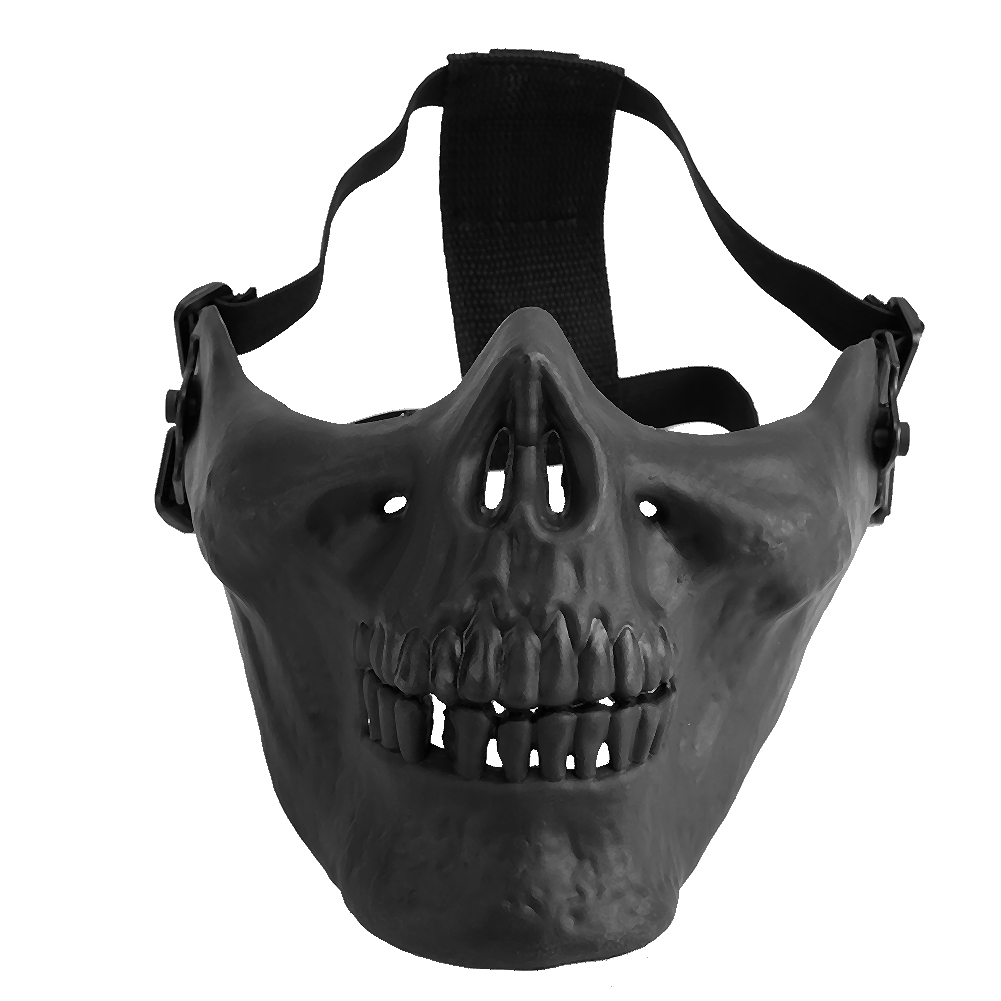 Tpu-halbgesichtsmaske Mit Totenkopfschutz, Militärische Taktische Schutzmaske