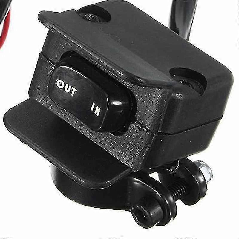 3-meter-seilwinden-set Für Motorrad, Quad Und Ssv, Mit Kippschalter, Lenkerbedienung Und Wasserdichtem 12v-anschluss, Schwarz.