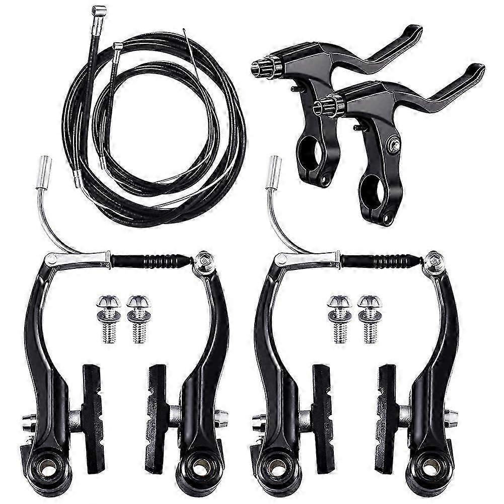Komplettes Set Für Mountainbikes, V-brakes + Externe Bremszüge + Bremshebel + Bremszugschutz Für Vorder- Und Hinterradbremse