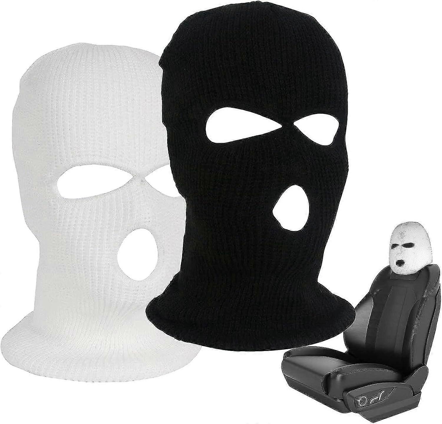 Universeller Auto-kopfstützenbezug, 2er-set Personalisierte Autositzbezüge Mit Lustigem Hut, Kopfstützenschutz Für Den Vordersitz (halloween), Schwarz Und Weiß