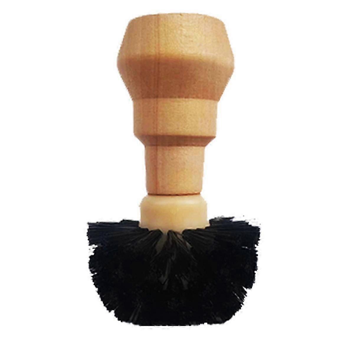 Bürste Für Kaffeemaschinenfilterhalter, Reinigungsbürste Für Kaffeepulverbehälter Mit Holzgriff - A-