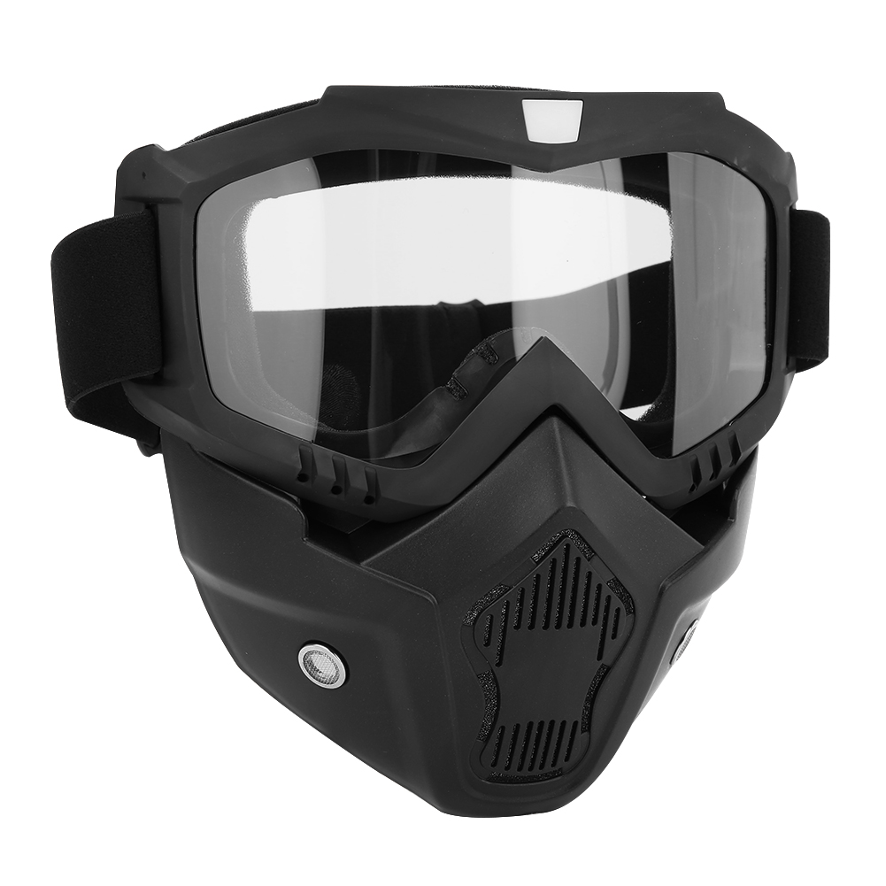 Antibeschlag-schutzmaske, Vollgesichtsmaske, Stoßfester Augenschutz (schwarz Und Transparent)