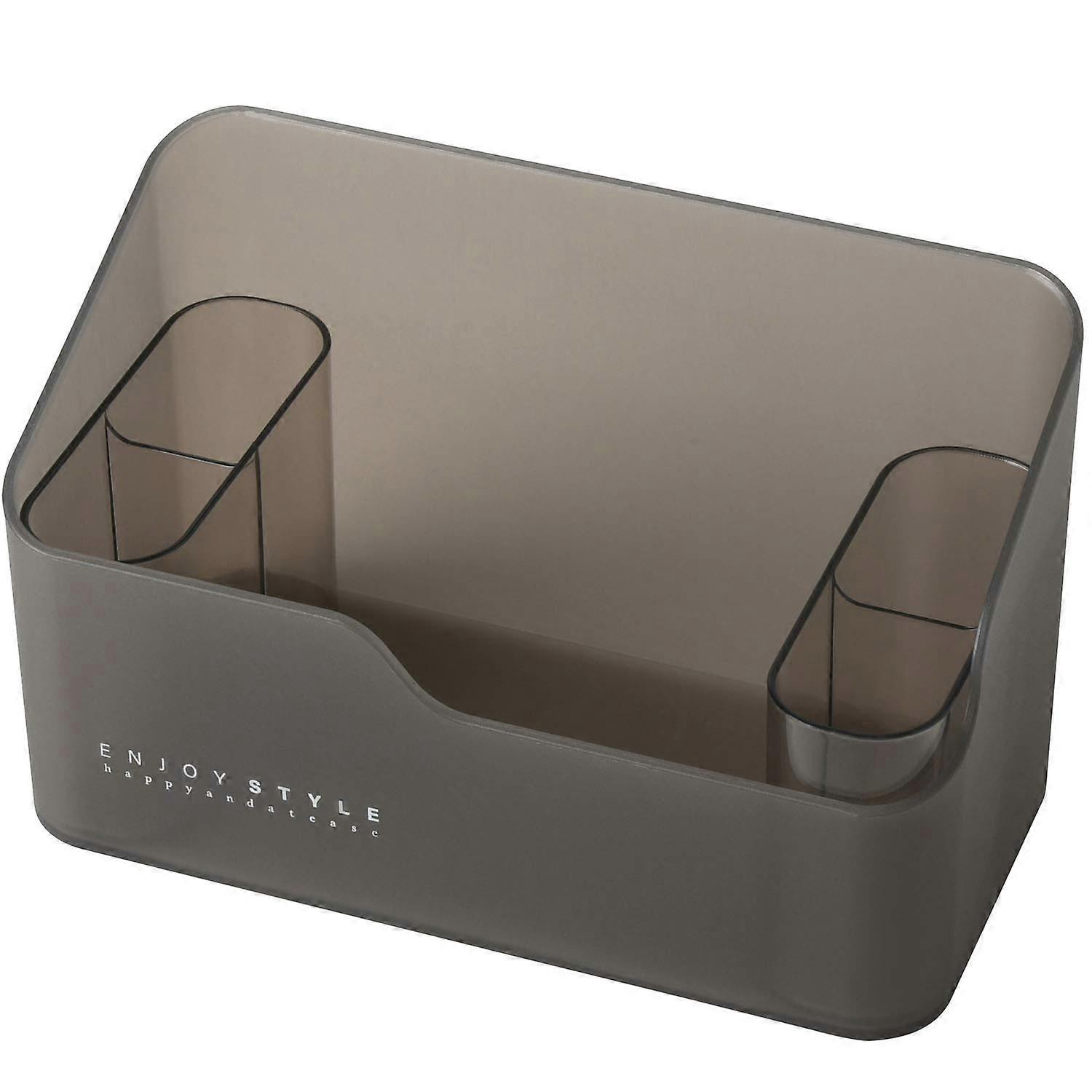 Schwarzer, Durchsichtiger Make-up-organizer Aus Kunststoff, Kleiner Make-up-halter Für Die Arbeitsplatte