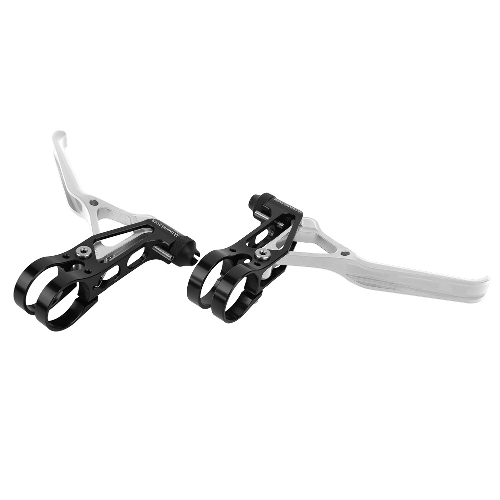 Mountainbike-bremslenker, Verstellbarer Bremshebel Aus Aluminiumlegierung, Schwarz Und Silber.