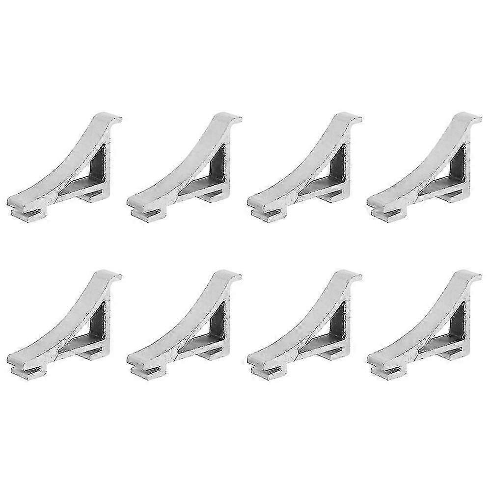 Set Mit 8 Kühlschrankregalclips, Aluminium-haltehaken Für Kühlregale – 4,00 X 2,50 X 0,90 Cm – Silber
