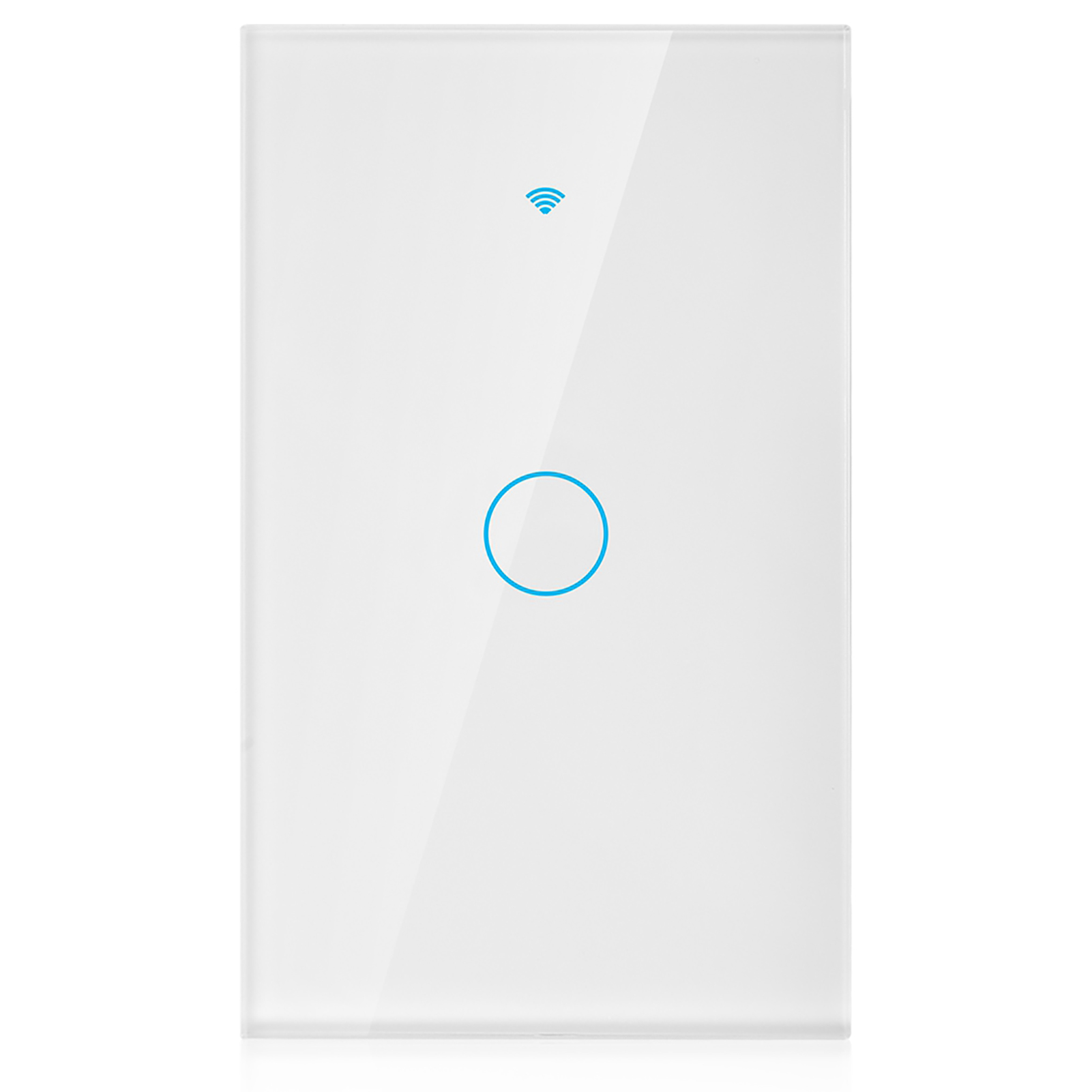 Einkreisiger Wlan-touchschalter Für Alexa Und Google, Unidirektional, Wechselstrom 90-250 V (weißer Us-stecker)