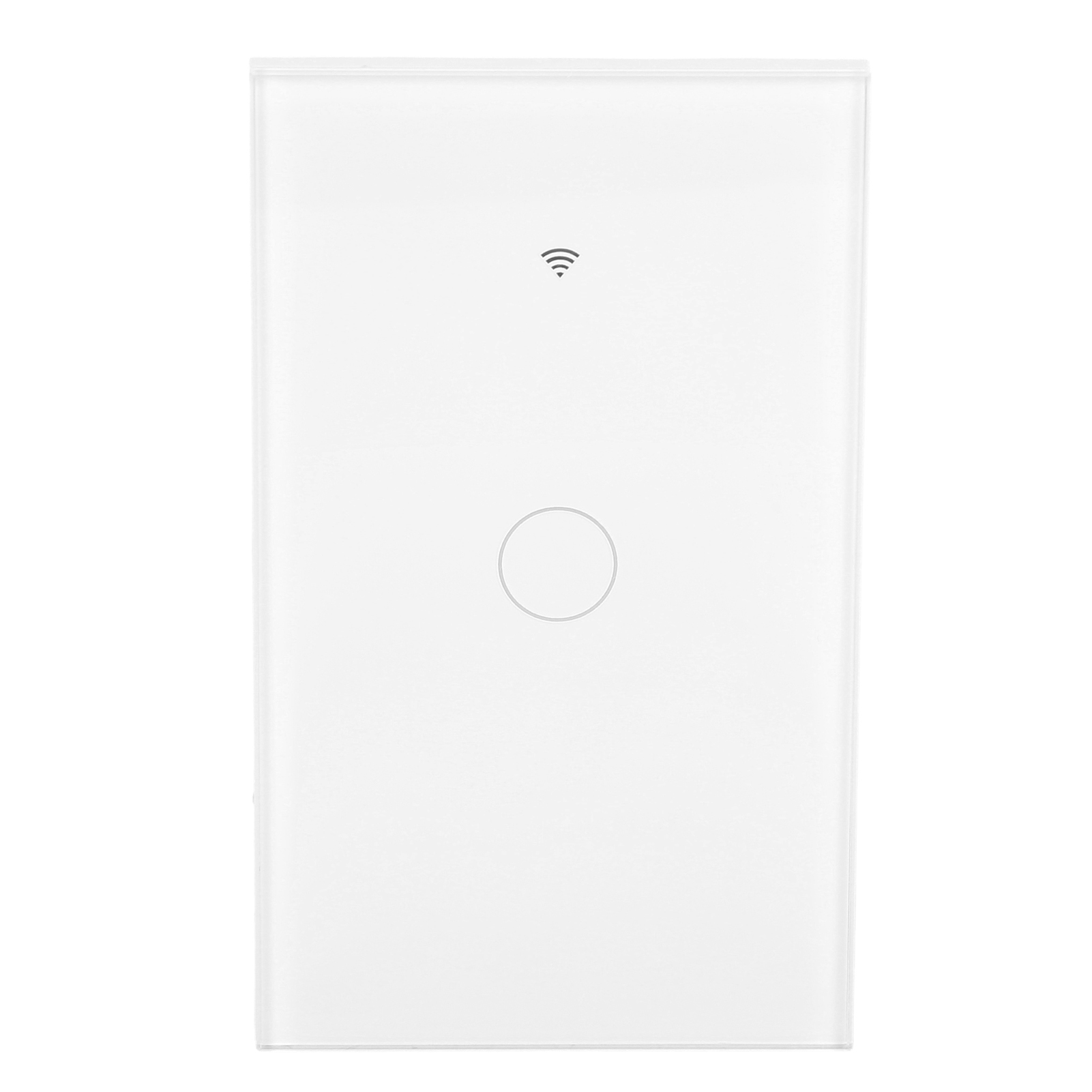 Intelligenter Wi-fi-touch-schalter Für Eine Einzelne Leuchte, 1 Kanal, Weiß, Ac 100-250v, Kompatibel Mit Der Tuya-app Und Fernbedienung