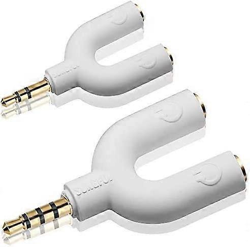 Stereo-kopfhörer-splitter-set, 3,5-mm-klinkenstecker Auf 3-poligen U-förmigen Adapter Auf 2 Kopfhörer + 4-poligen U-förmigen Adapter