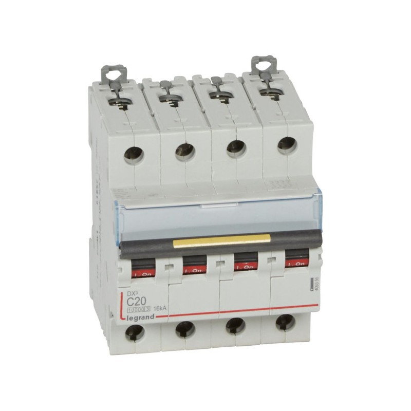 Legrand 409356 Leistungsschalter Dx³ 10000 – Schraubanschluss/schraubanschluss – 4-polig – 400 V – 20 A – 16 Ka