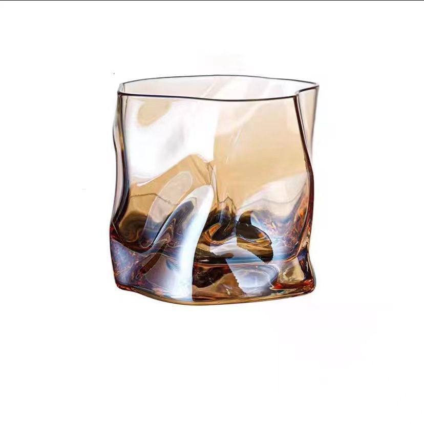 Bernsteinfarbene Whiskygläser, 200 Ml, Glas, 6er-set