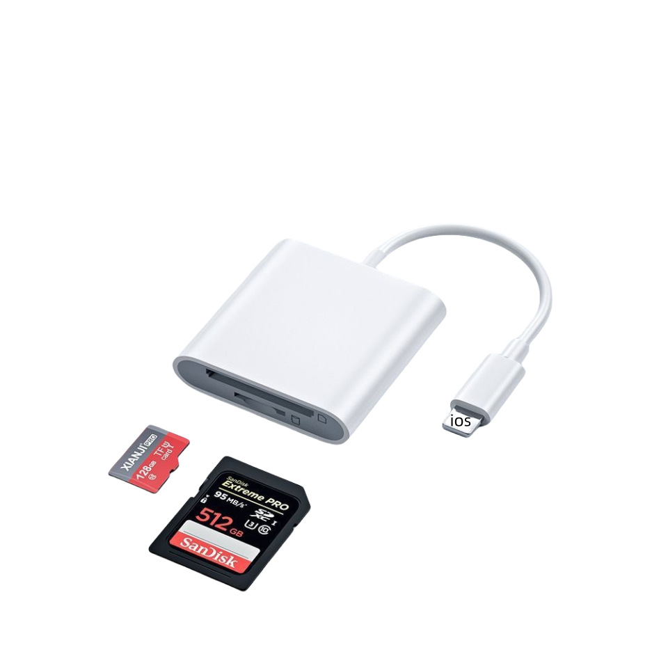 2-in-1-sd-kartenleser Für Iphone/ipad [mfi-zertifiziert], Usb C/lightning Auf Sd-kartenadapter Mit Sd Tf Steckplätzen, Kamera-speicherkartenleser Für