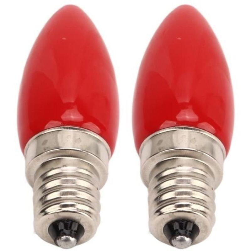 (rouge)mothinessto Led-ampulle Bougie Rouge E12 1,5w 220v Verre Kronleuchterleuchte