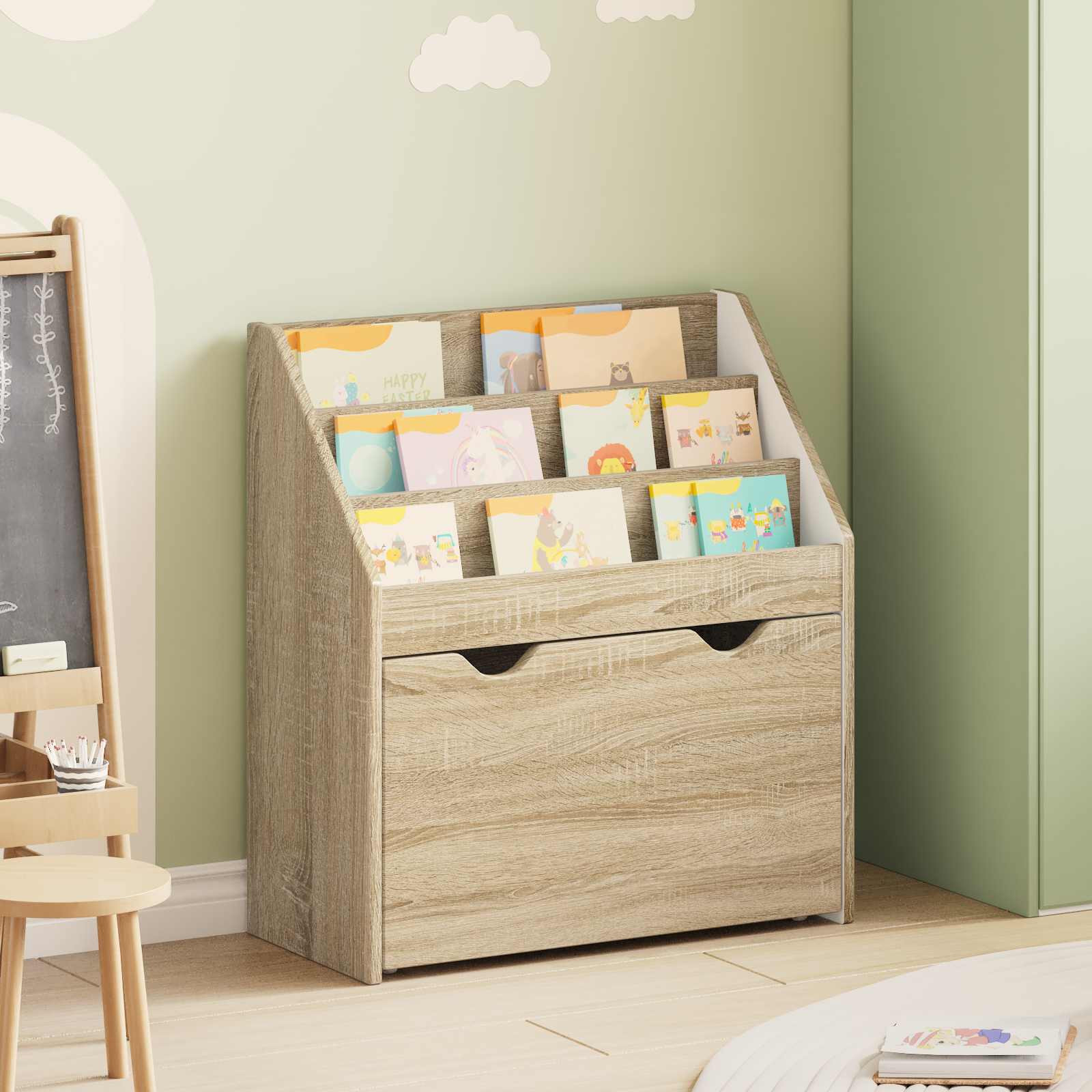 Kinderregal Sonoma-eiche 60 X 29,5 X 69 Cm Holzwerkstoff