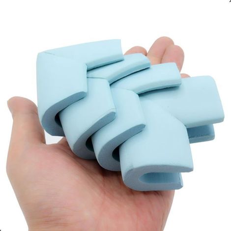 Set Mit 4 Schaumstoff-eckenschützern Zum Schutz Der Ecken Ihres Couchtisches – Aus Weichem Gummi – U-förmig – Blau
