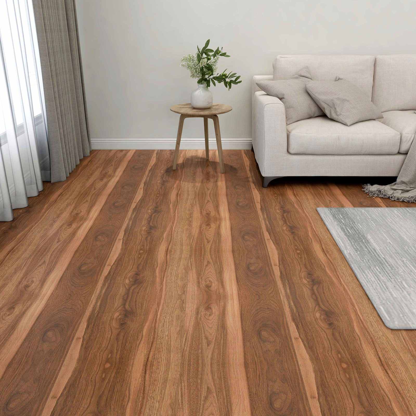 Bodenplatten 55 Pcs Braun 5,11 M² Pvc