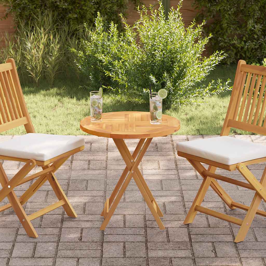 Tischplatte Massivholz Teak Rund 2,5 Cm 60 Cm