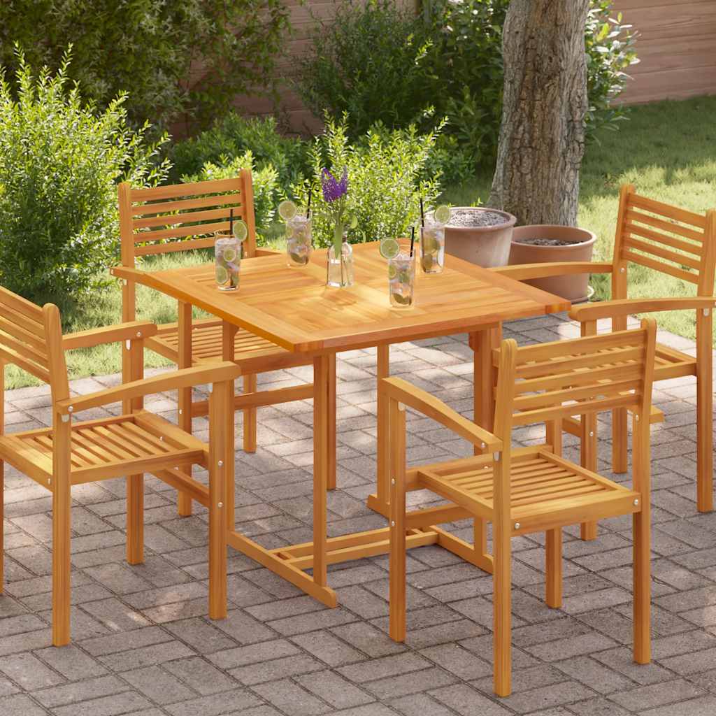 Tischplatte Massivholz Teak Quadratisch 90×90×2,5 Cm