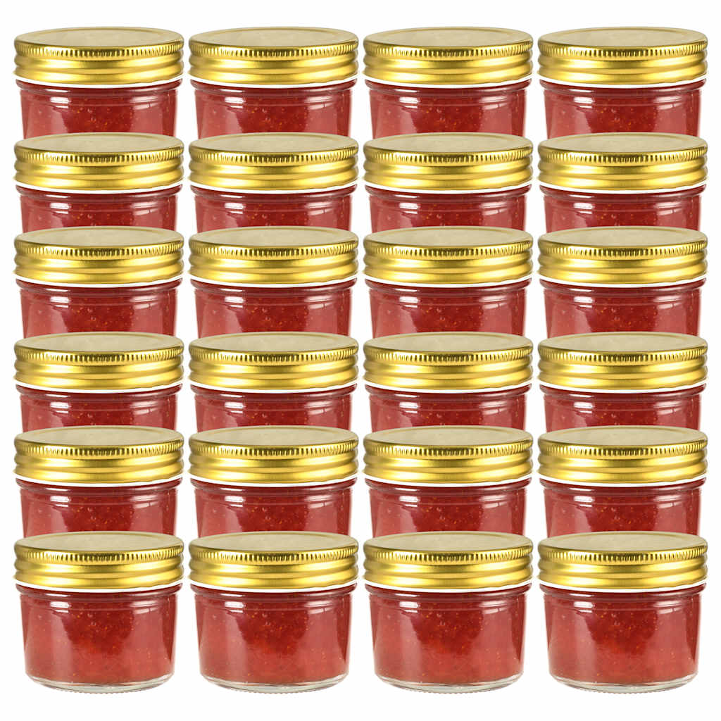 Marmeladengläser Mit Goldenen Deckeln 24 Stk. 110 Ml