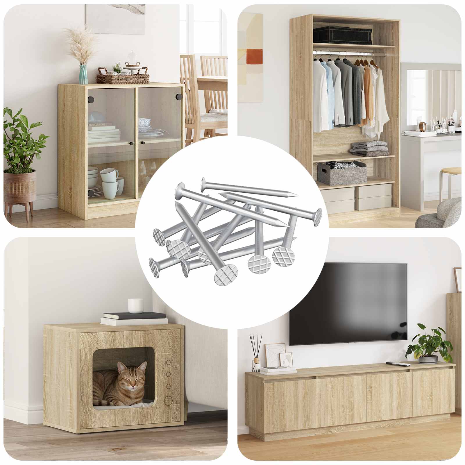 Nägel Für Holz 100000 Pcs Silber Metall