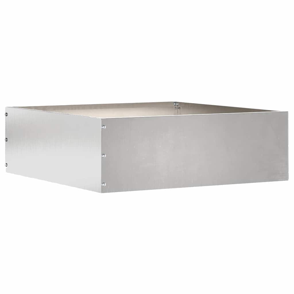 Raseneinfassung Silber 40 X 40 X 13 Cm Edelstahl