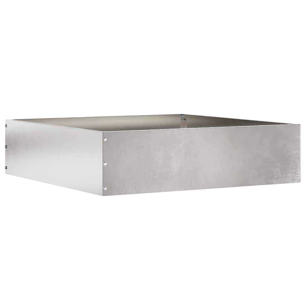 Raseneinfassung Silber 50 X 50 X 13 Cm Edelstahl