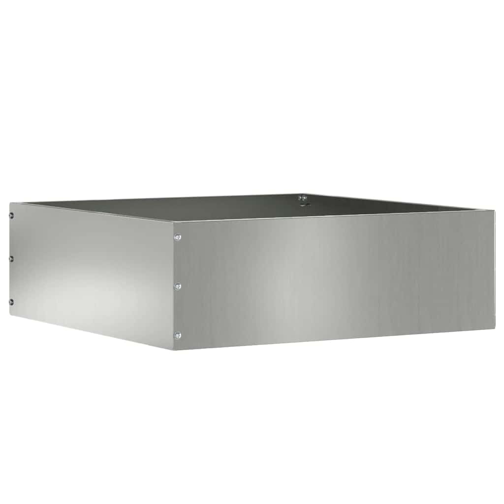 Raseneinfassung Silber 40 X 40 X 13 Cm Verzinkter Stahl