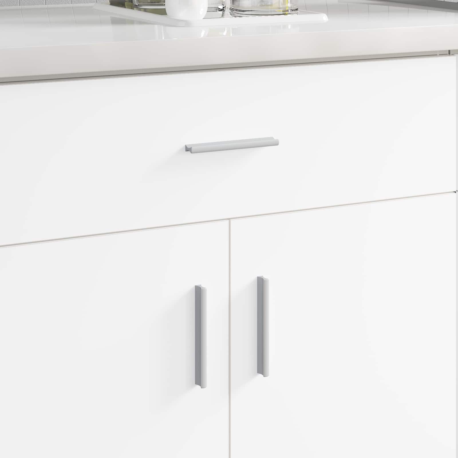 Griff Uni 2 Pcs Silber 105,7 X 7,4 X 15,5 Mm Aluminium