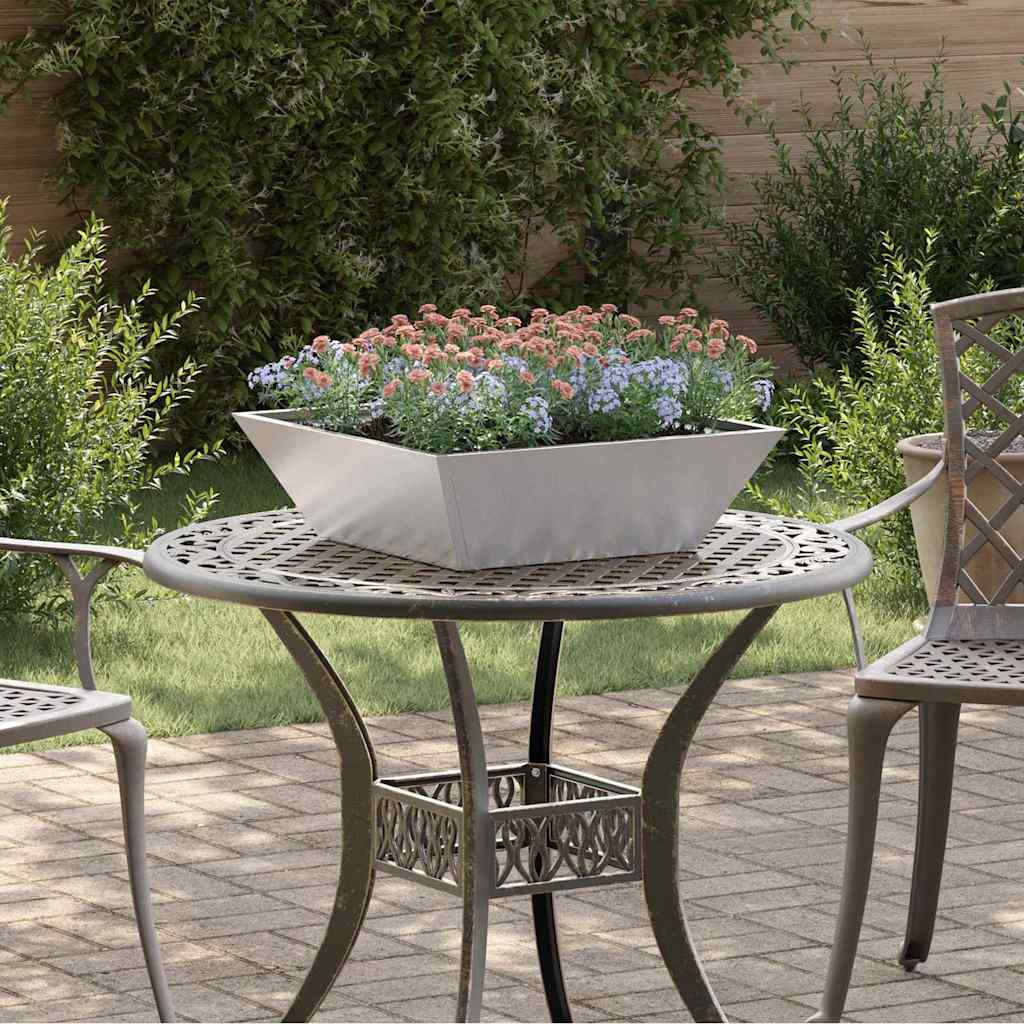 Garten-pflanzgefäß 5 Pcs Silber 50 X 50 X 15 Cm Edelstahl