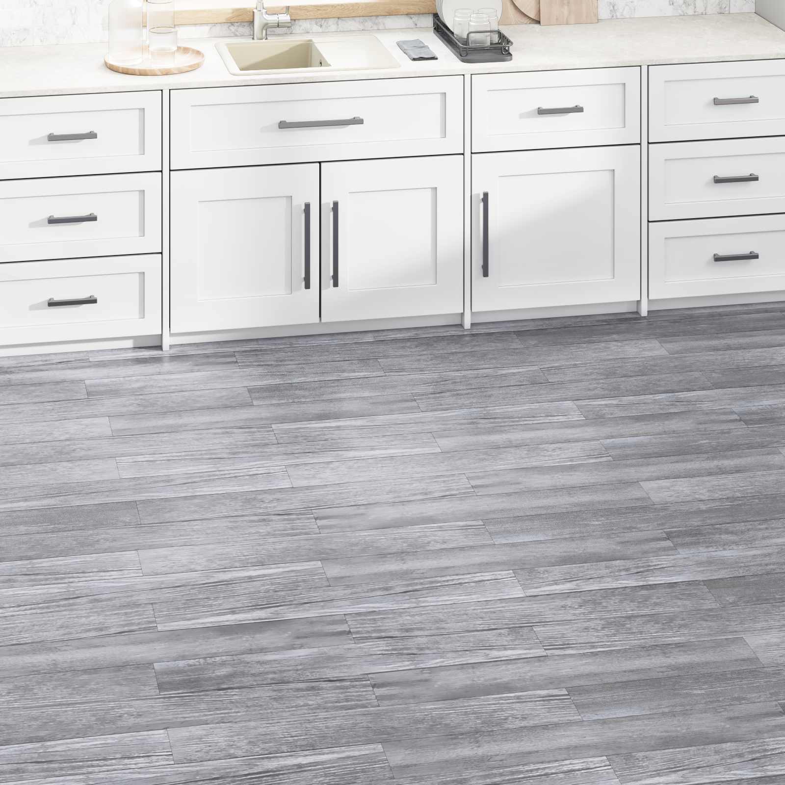 Bodenplatten 36 Pcs Grau 5,02 M² Pvc