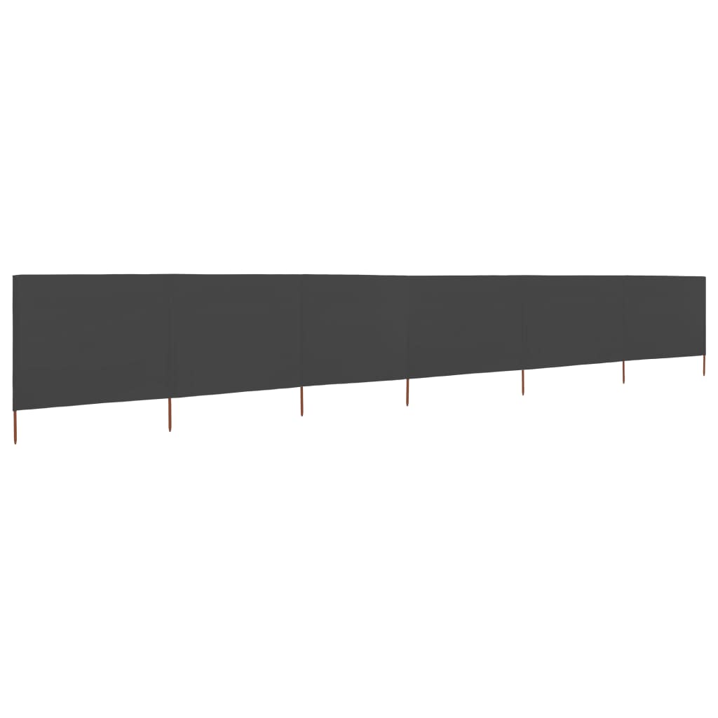 6-teiliges Windschutzgewebe 800 X 80 Cm Grau