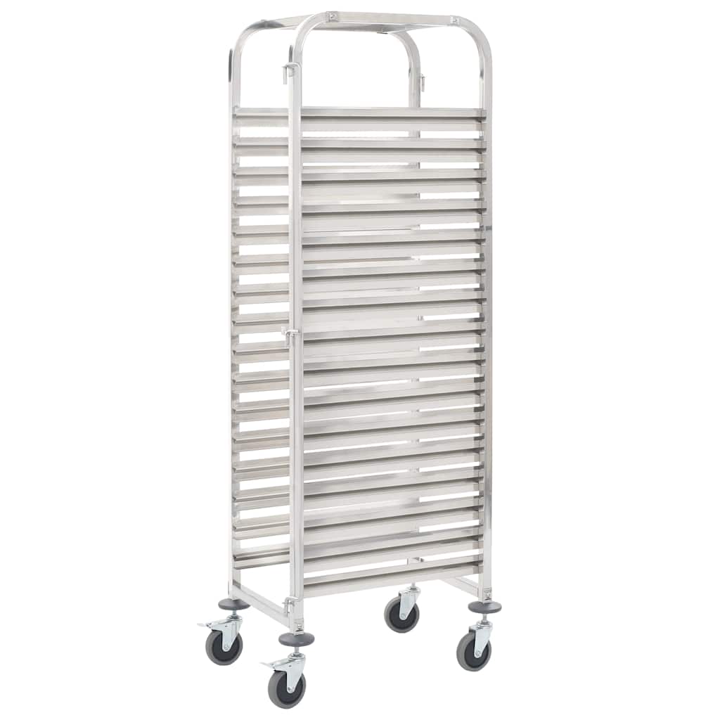 Tablettwagen Für 16 Tabletts 38x55x163 Cm Edelstahl