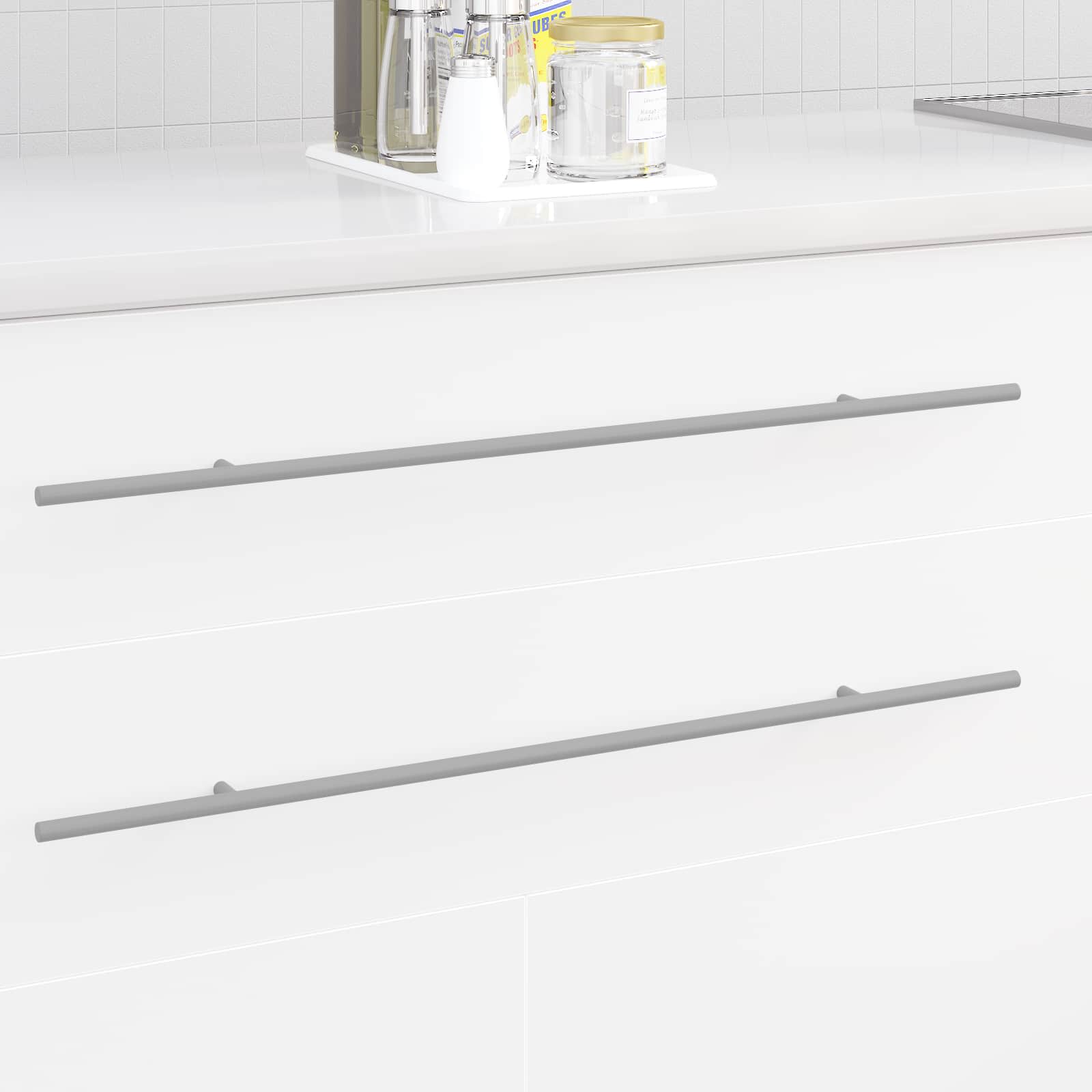 Schrankgriff 12 Pcs Silber 700 Mm Edelstahl